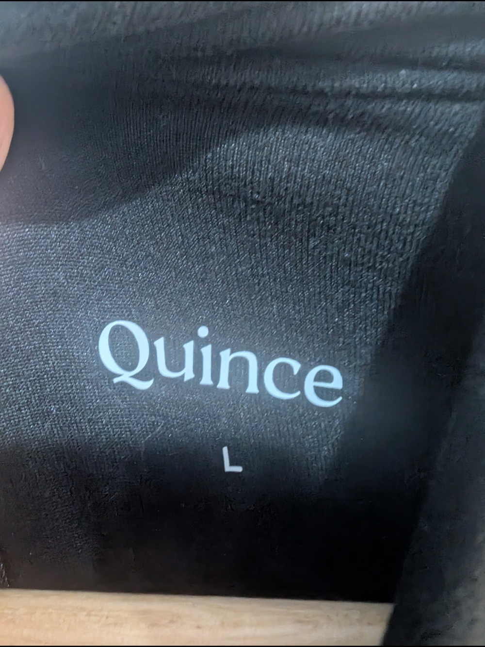Quince Recycled Knit Mock Neck Maternity Maxi Dress Black Size Large - Picture 2 of 6